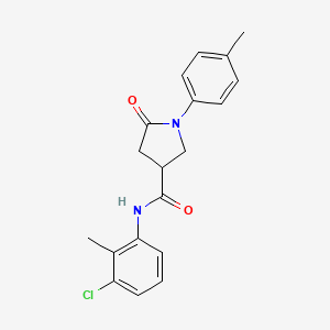 N-(3-chloro-2-methylphenyl)-1-(4-methylphenyl)-5-oxo-3-pyrrolidinecarboxamide