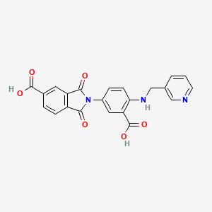 2-{3-carboxy-4-[(3-pyridinylmethyl)amino]phenyl}-1,3-dioxo-5-isoindolinecarboxylic acid