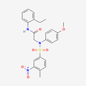 N~1~-(2-ethylphenyl)-N~2~-(4-methoxyphenyl)-N~2~-[(4-methyl-3-nitrophenyl)sulfonyl]glycinamide