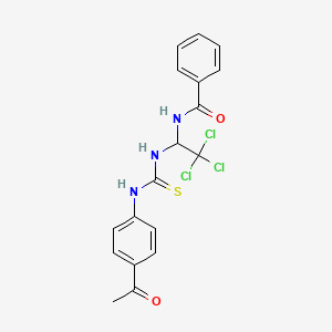 molecular formula C18H16Cl3N3O2S B5050898 N-(1-(((4-ACETYLANILINO)CARBOTHIOYL)AMINO)-2,2,2-TRICHLOROETHYL)BENZAMIDE CAS No. 303062-65-9