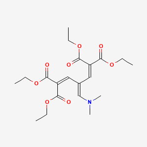 molecular formula C20H29NO8 B5050945 Tetraethyl 3-(dimethylaminomethylidene)penta-1,4-diene-1,1,5,5-tetracarboxylate 