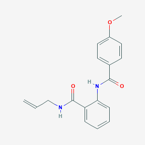 molecular formula C18H18N2O3 B505096 N-allyl-2-[(4-methoxybenzoyl)amino]benzamide 