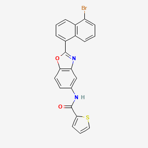 molecular formula C22H13BrN2O2S B5050963 N-[2-(5-bromonaphthalen-1-yl)-1,3-benzoxazol-5-yl]thiophene-2-carboxamide 