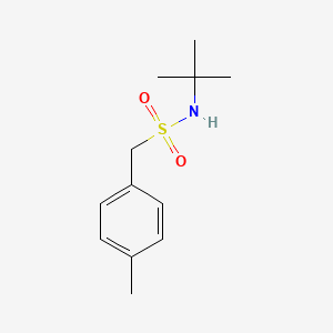 molecular formula C12H19NO2S B5050984 N-tert-butyl-1-(4-methylphenyl)methanesulfonamide 