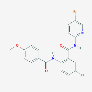 molecular formula C20H15BrClN3O3 B505103 N-(5-bromo-2-pyridinyl)-5-chloro-2-[(4-methoxybenzoyl)amino]benzamide 