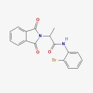 molecular formula C17H13BrN2O3 B5051170 N-(2-bromophenyl)-2-(1,3-dioxo-2,3-dihydro-1H-isoindol-2-yl)propanamide 