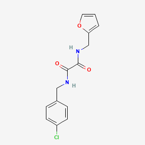 molecular formula C14H13ClN2O3 B5051289 N'-[(4-Chlorophenyl)methyl]-N-[(furan-2-YL)methyl]ethanediamide 