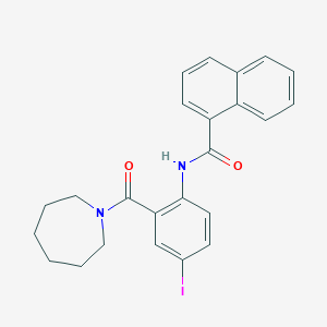 molecular formula C24H23IN2O2 B505131 N-[2-(1-azepanylcarbonyl)-4-iodophenyl]-1-naphthamide 