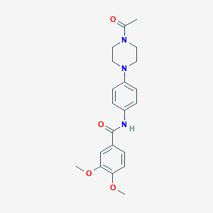 molecular formula C21H25N3O4 B5051311 N-[4-(4-acetylpiperazin-1-yl)phenyl]-3,4-dimethoxybenzamide 