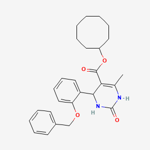 molecular formula C27H32N2O4 B5051441 Cyclooctyl 4-[2-(benzyloxy)phenyl]-6-methyl-2-oxo-1,2,3,4-tetrahydropyrimidine-5-carboxylate 