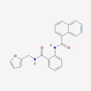 molecular formula C23H18N2O3 B505166 N-(2-{[(2-furylmethyl)amino]carbonyl}phenyl)-1-naphthamide 
