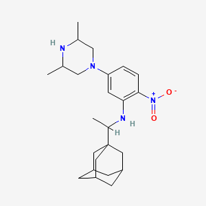 molecular formula C24H36N4O2 B5051666 N-[1-(ADAMANTAN-1-YL)ETHYL]-5-(3,5-DIMETHYLPIPERAZIN-1-YL)-2-NITROANILINE 