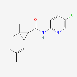 molecular formula C15H19ClN2O B5051699 N-(5-chloropyridin-2-yl)-2,2-dimethyl-3-(2-methylprop-1-enyl)cyclopropane-1-carboxamide 