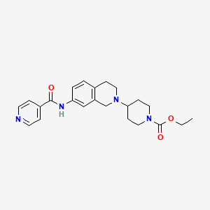 molecular formula C23H28N4O3 B5051829 ethyl 4-[7-(pyridine-4-carbonylamino)-3,4-dihydro-1H-isoquinolin-2-yl]piperidine-1-carboxylate 