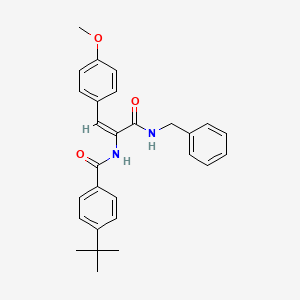 molecular formula C28H30N2O3 B5051865 N-[(E)-3-(benzylamino)-1-(4-methoxyphenyl)-3-oxoprop-1-en-2-yl]-4-tert-butylbenzamide 