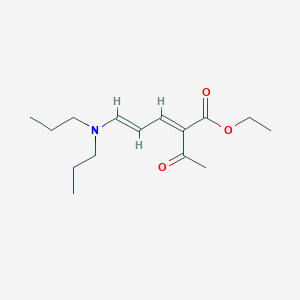 molecular formula C15H25NO3 B5051919 ethyl (2E,4E)-2-acetyl-5-(dipropylamino)penta-2,4-dienoate 