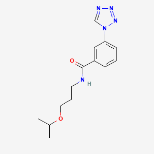 molecular formula C14H19N5O2 B5052019 N-[3-(PROPAN-2-YLOXY)PROPYL]-3-(1H-1,2,3,4-TETRAZOL-1-YL)BENZAMIDE 