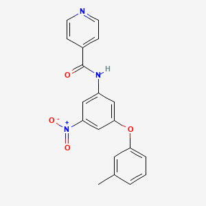 molecular formula C19H15N3O4 B5052103 N-[3-(3-methylphenoxy)-5-nitrophenyl]pyridine-4-carboxamide 