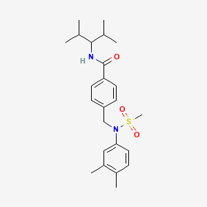 molecular formula C24H34N2O3S B5052240 N-(2,4-dimethylpentan-3-yl)-4-{[(3,4-dimethylphenyl)(methylsulfonyl)amino]methyl}benzamide 