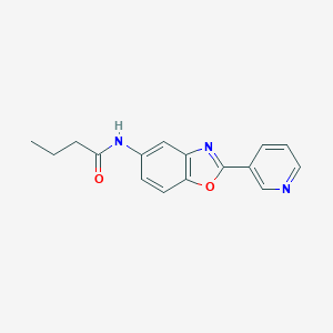 molecular formula C16H15N3O2 B505228 N-[2-(3-pyridinyl)-1,3-benzoxazol-5-yl]butanamide CAS No. 337928-83-3