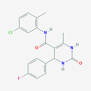 molecular formula C19H17ClFN3O2 B5052370 N-(5-chloro-2-methylphenyl)-4-(4-fluorophenyl)-6-methyl-2-oxo-3,4-dihydro-1H-pyrimidine-5-carboxamide 