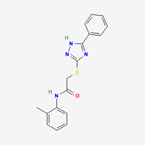 molecular formula C17H16N4OS B5052393 N-(2-methylphenyl)-2-[(5-phenyl-4H-1,2,4-triazol-3-yl)sulfanyl]acetamide 