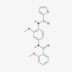 molecular formula C20H18N2O5 B505240 N-{2-methoxy-4-[(2-methoxybenzoyl)amino]phenyl}-2-furamide CAS No. 6105-45-9