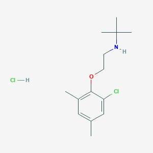 molecular formula C14H23Cl2NO B5052418 N-[2-(2-chloro-4,6-dimethylphenoxy)ethyl]-2-methylpropan-2-amine;hydrochloride 
