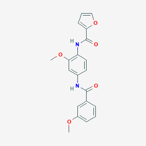 molecular formula C20H18N2O5 B505242 N-{2-methoxy-4-[(3-methoxybenzoyl)amino]phenyl}-2-furamide 
