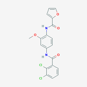 molecular formula C19H14Cl2N2O4 B505243 N-{4-[(2,3-dichlorobenzoyl)amino]-2-methoxyphenyl}-2-furamide 