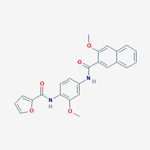 molecular formula C24H20N2O5 B505248 N-{2-methoxy-4-[(3-methoxy-2-naphthoyl)amino]phenyl}-2-furamide 