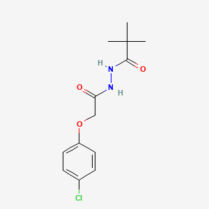 molecular formula C13H17ClN2O3 B5052486 N'-[2-(4-chlorophenoxy)acetyl]-2,2-dimethylpropanehydrazide 
