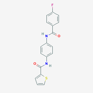molecular formula C18H13FN2O2S B505253 N-{4-[(4-fluorobenzoyl)amino]phenyl}-2-thiophenecarboxamide 