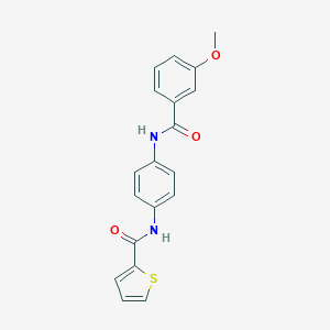 molecular formula C19H16N2O3S B505255 N-(4-{[(3-methoxyphenyl)carbonyl]amino}phenyl)thiophene-2-carboxamide 
