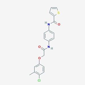 molecular formula C20H17ClN2O3S B505258 N-(4-{[(4-chloro-3-methylphenoxy)acetyl]amino}phenyl)thiophene-2-carboxamide 