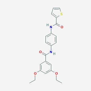 molecular formula C22H22N2O4S B505259 N-{4-[(3,5-diethoxybenzoyl)amino]phenyl}-2-thiophenecarboxamide 