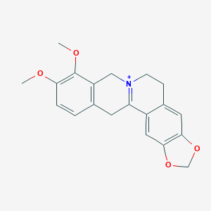 molecular formula C20H20NO4+ B050526 16,17-Dimethoxy-5,7-dioxa-13-azoniapentacyclo[11.8.0.02,10.04,8.015,20]henicosa-1(13),2,4(8),9,15(20),16,18-heptaene CAS No. 120834-89-1