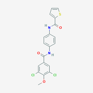 molecular formula C19H14Cl2N2O3S B505261 N-{4-[(3,5-dichloro-4-methoxybenzoyl)amino]phenyl}-2-thiophenecarboxamide 