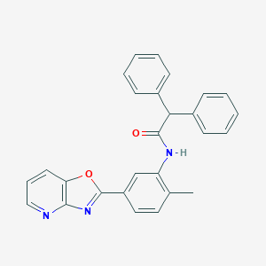 molecular formula C27H21N3O2 B505264 N-[2-methyl-5-([1,3]oxazolo[4,5-b]pyridin-2-yl)phenyl]-2,2-diphenylacetamide 
