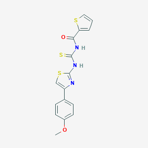 molecular formula C16H13N3O2S3 B505270 N-[[4-(4-methoxyphenyl)-1,3-thiazol-2-yl]carbamothioyl]thiophene-2-carboxamide CAS No. 462065-19-6