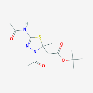 molecular formula C13H21N3O4S B5052735 Tert-butyl 2-(5-acetamido-3-acetyl-2-methyl-1,3,4-thiadiazol-2-yl)acetate 