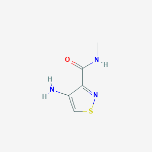 molecular formula C5H7N3OS B050529 4-amino-N-methylisothiazole-3-carboxamide CAS No. 115106-39-3