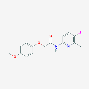 molecular formula C15H15IN2O3 B505292 N-(5-iodo-6-methyl-2-pyridinyl)-2-(4-methoxyphenoxy)acetamide 