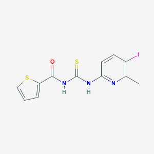 molecular formula C12H10IN3OS2 B505293 N-(5-iodo-6-methyl-2-pyridinyl)-N'-(2-thienylcarbonyl)thiourea 