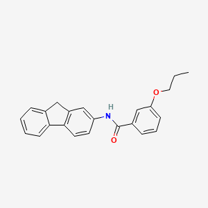 molecular formula C23H21NO2 B5053029 N-(9H-fluoren-2-yl)-3-propoxybenzamide 