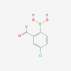 molecular formula C7H6BClO3 B050531 4-Chloro-2-formylphenylboronic acid CAS No. 913835-76-4