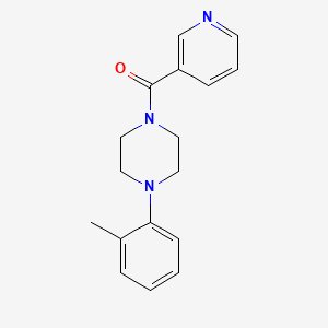 molecular formula C17H19N3O B5053136 Piperazine, 1-(2-methylphenyl)-4-(3-pyridinylcarbonyl)- CAS No. 124444-84-4