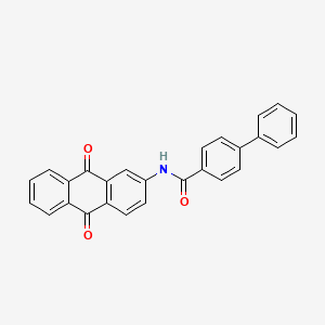 molecular formula C27H17NO3 B5053214 N-(9,10-dioxoanthracen-2-yl)-4-phenylbenzamide 
