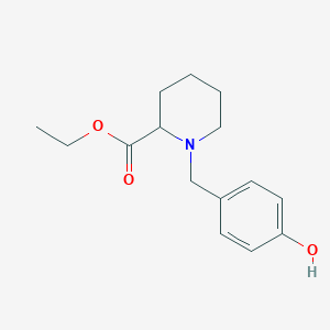 molecular formula C15H21NO3 B5053279 Ethyl 1-[(4-hydroxyphenyl)methyl]piperidine-2-carboxylate 