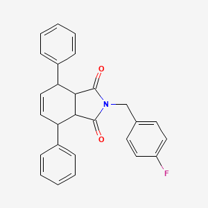 B5053319 2-(4-fluorobenzyl)-4,7-diphenyl-3a,4,7,7a-tetrahydro-1H-isoindole-1,3(2H)-dione CAS No. 5637-56-9